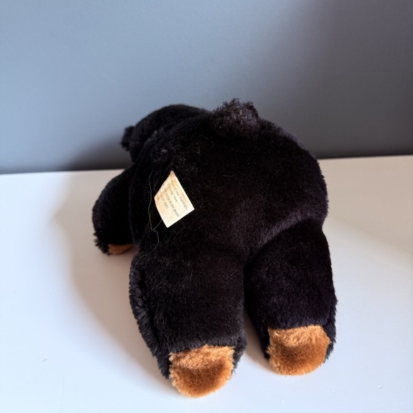 RARE Vintage‎ Teddy Black Bear Plush 11" Korea EUC Stuffed Animal Toy T35 - Picture 7 of 15